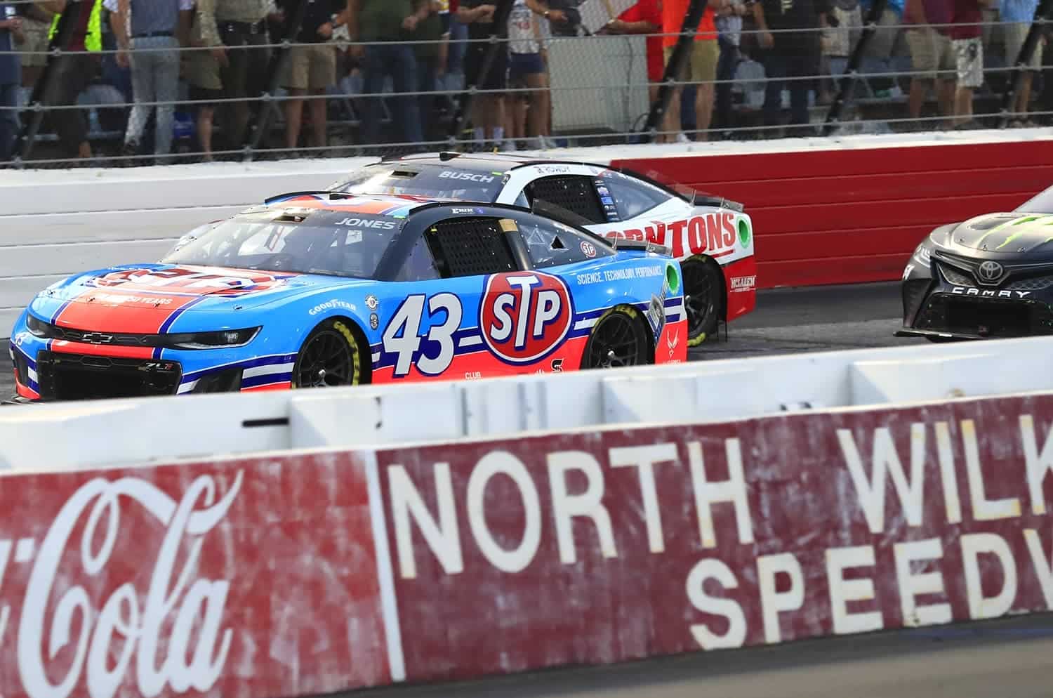 Erik Jones during the NASCAR All-Star Race on May 21, 2023 at the North Wilkesboro Speedway.