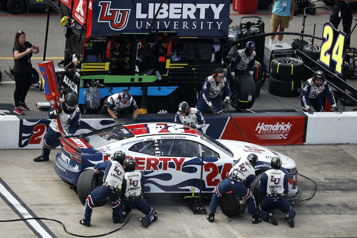 William Byron pits