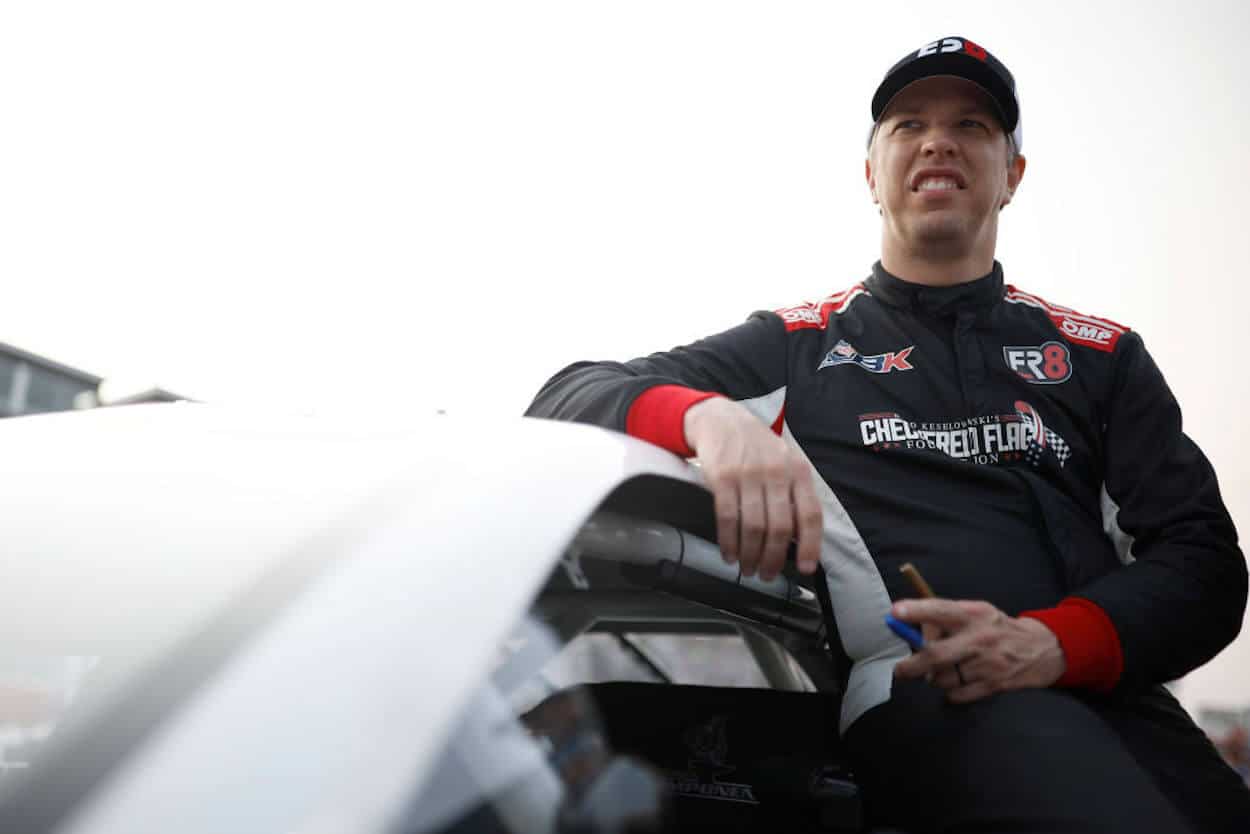 Brad Keselowski on the grid at North Wilkeboro.