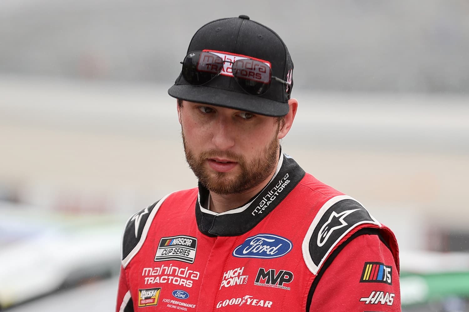 Chase Briscoe waits on the grid during practice for the NASCAR Cup Series Würth 400 at Dover International Speedway on April 29, 2023.