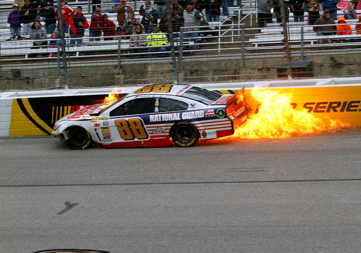 Dale Earnhardt Jr. crashes