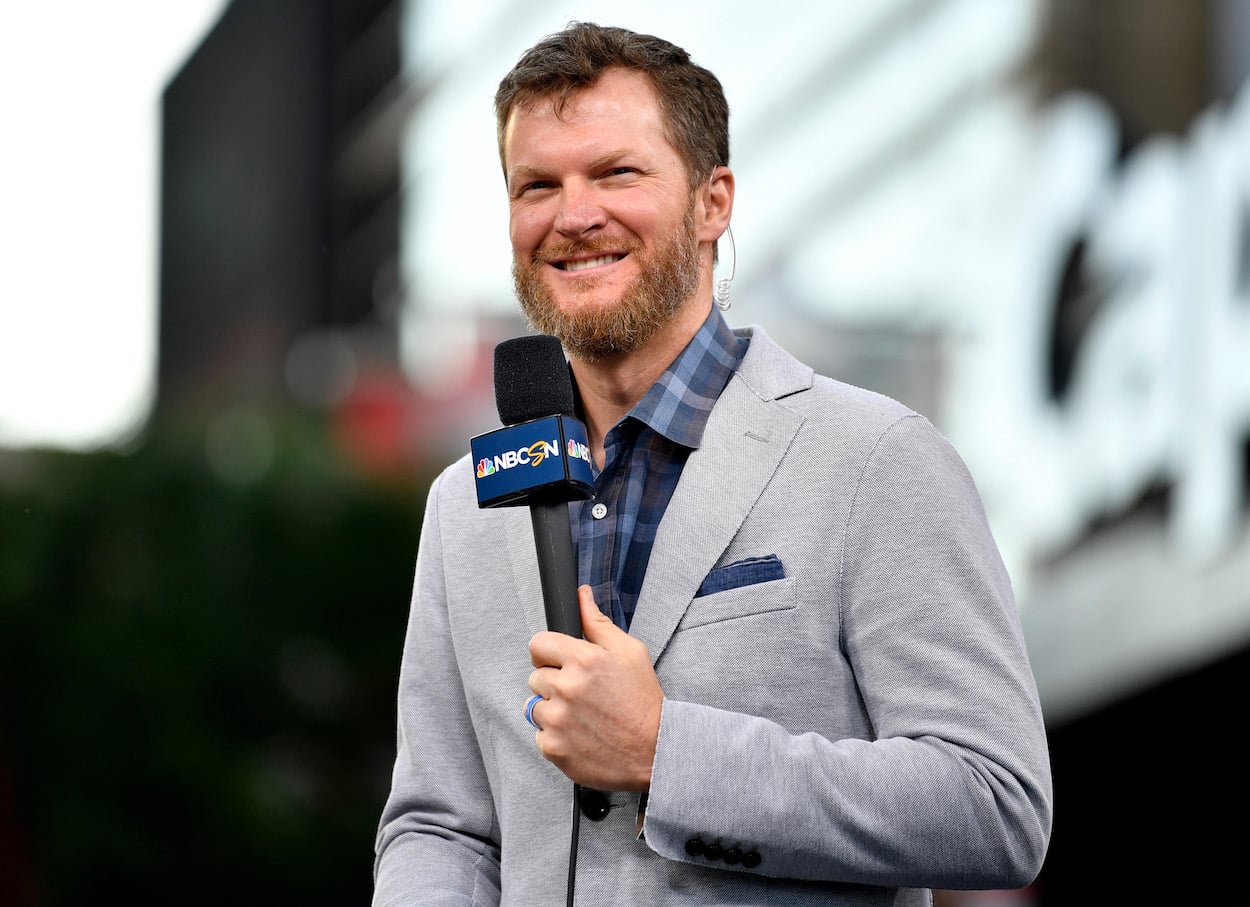 Dale Earnhardt Jr. broadcast before event.