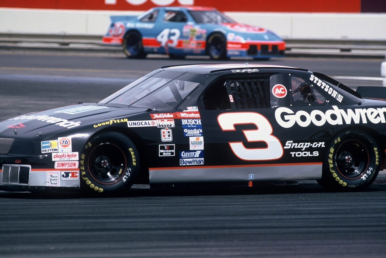 Dale Earnhardt in his #3 Richard Childress Racing Chevrolet during the Save Mart Supermarkets 300 on May 7, 1995 at Sears Point Raceway in Sonoma, California