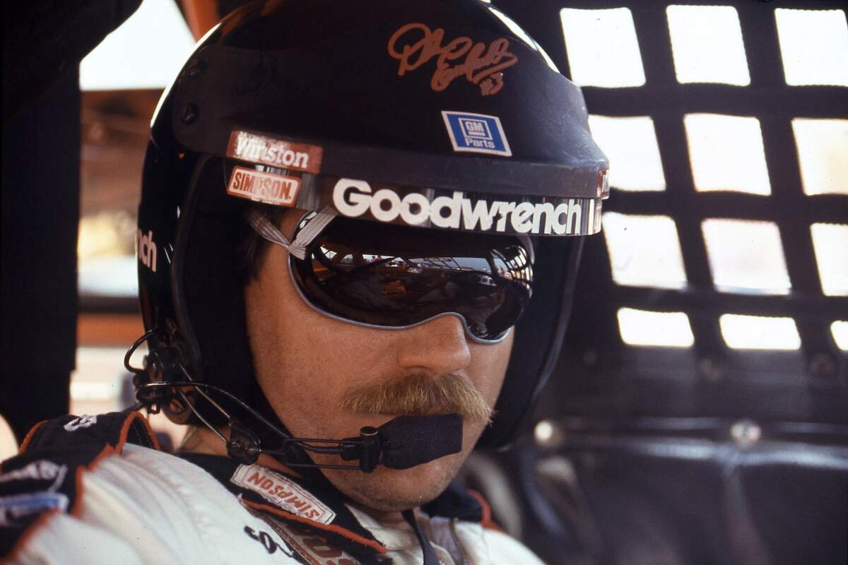 NASCAR legend Dale Earnhardt Sr. prepares for a race