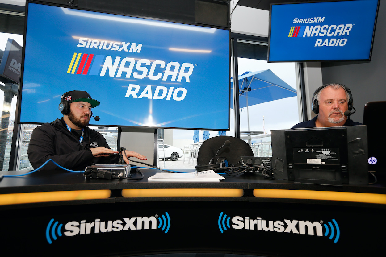 SiriusXM NASCAR Radio broadcaster Dave Moody at Daytona.