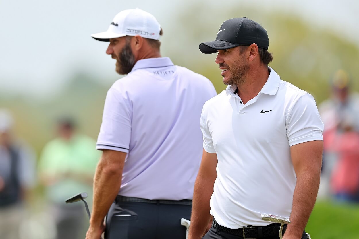 LIV Golf players Dustin Johnson and Brooks Koepka at the 2023 PGA Championship