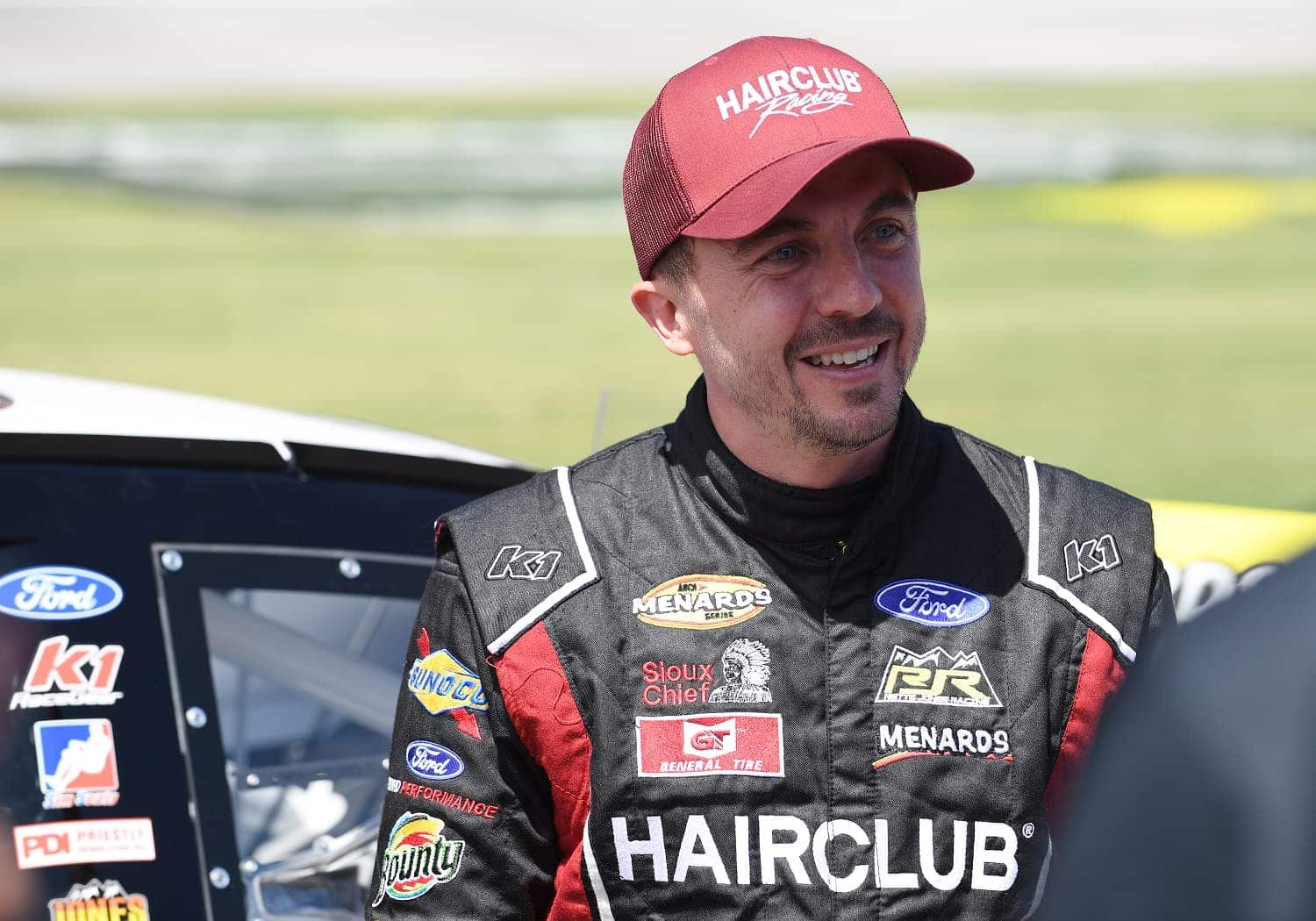 Frankie Muniz looks on before the ARCA Menards Series General Tire 200 on April 22, 2023.