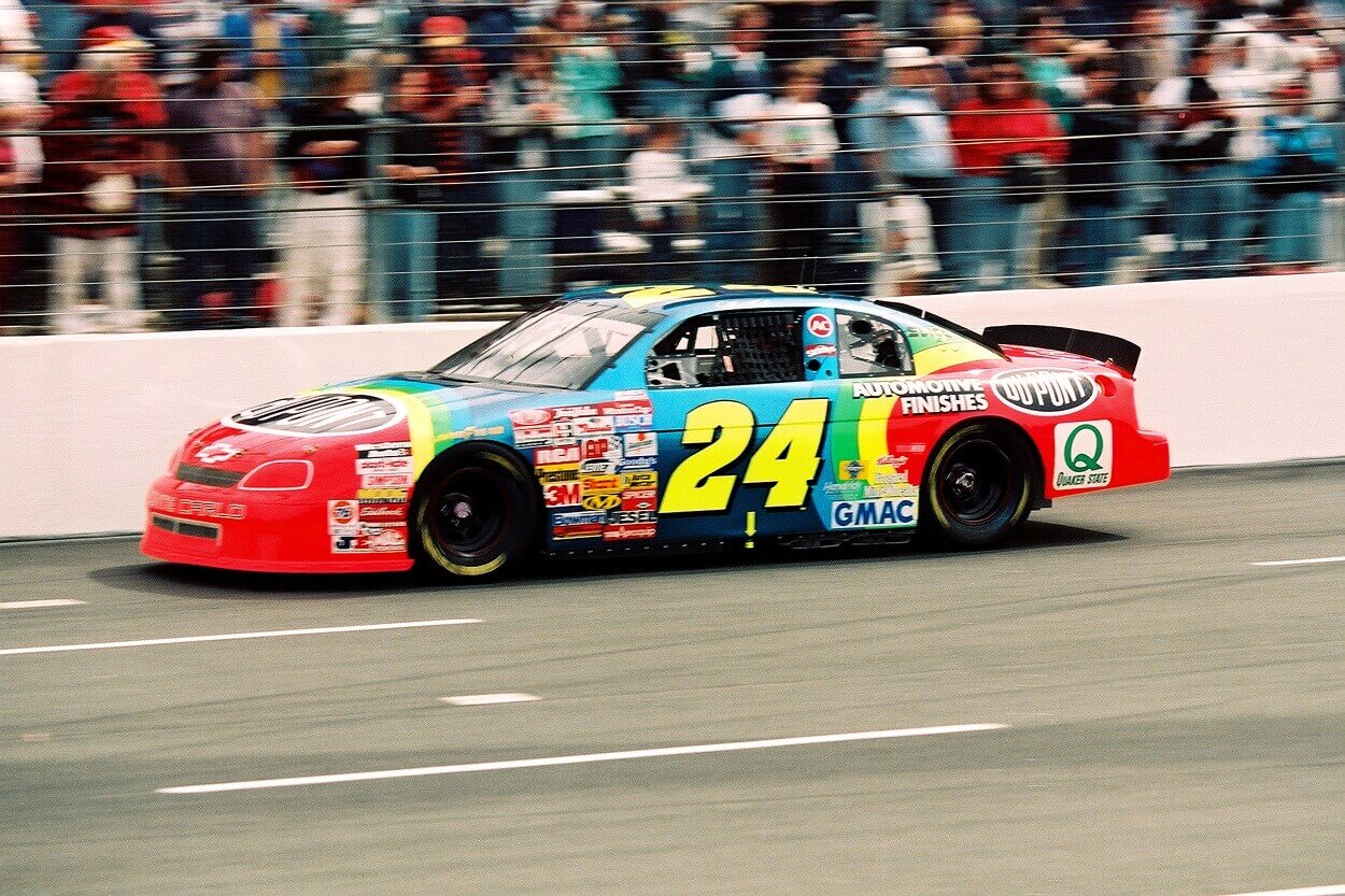 Jeff Gordon in 1997 at Charlotte Motor Speedway