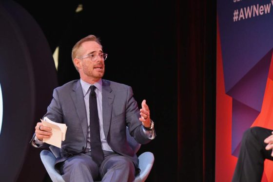 Sportscaster Joe Buck speaks onstage at the Fox NFL Town Hall panel in 2016