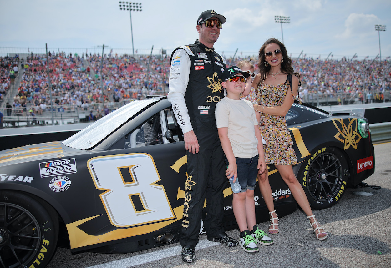Kyle Busch with family before race.
