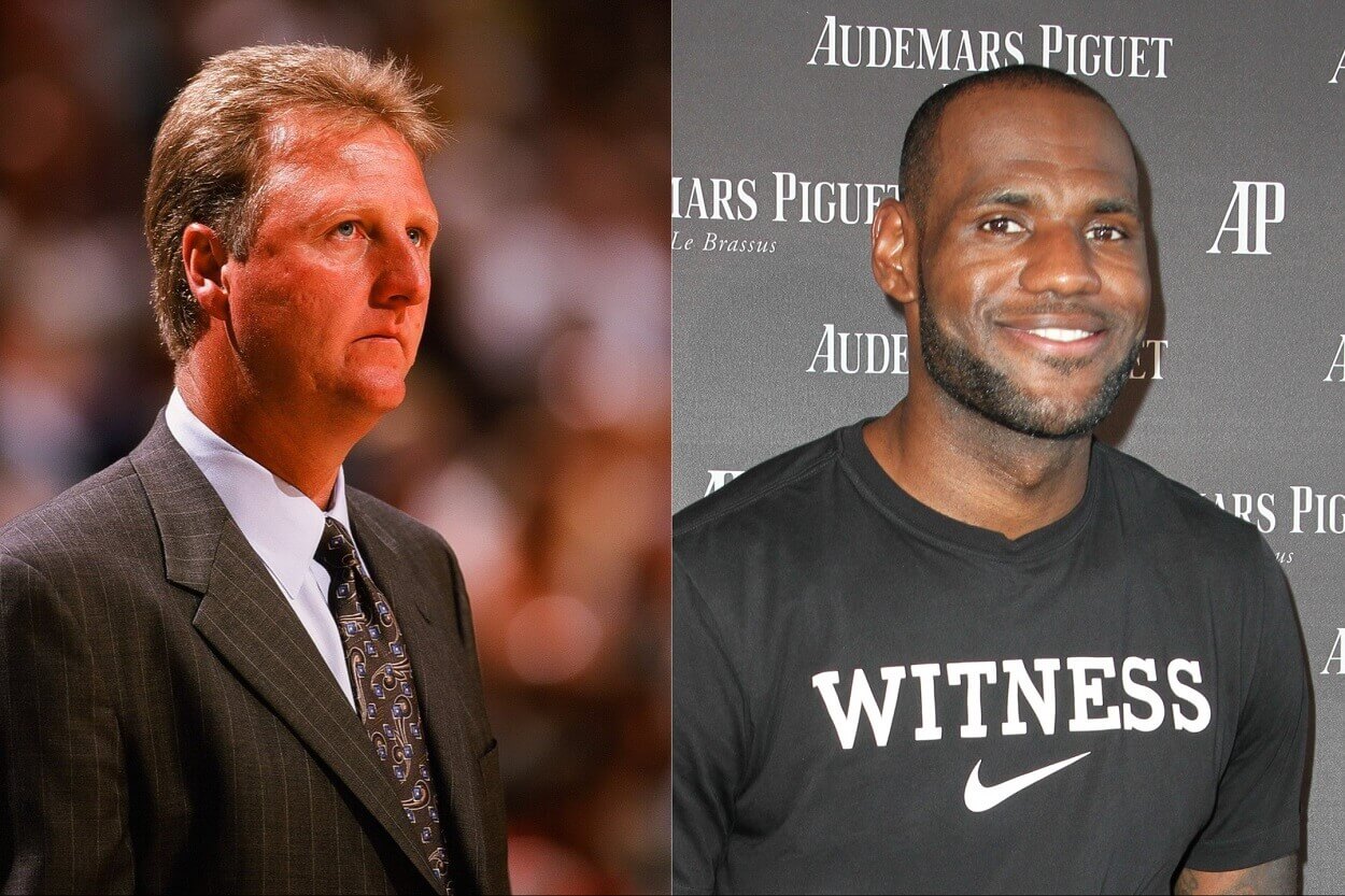 Larry Bird and LeBron James