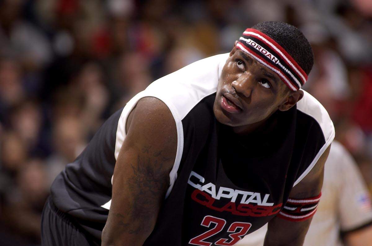 LeBron James plays in the Jordan Capital Classic in 2003