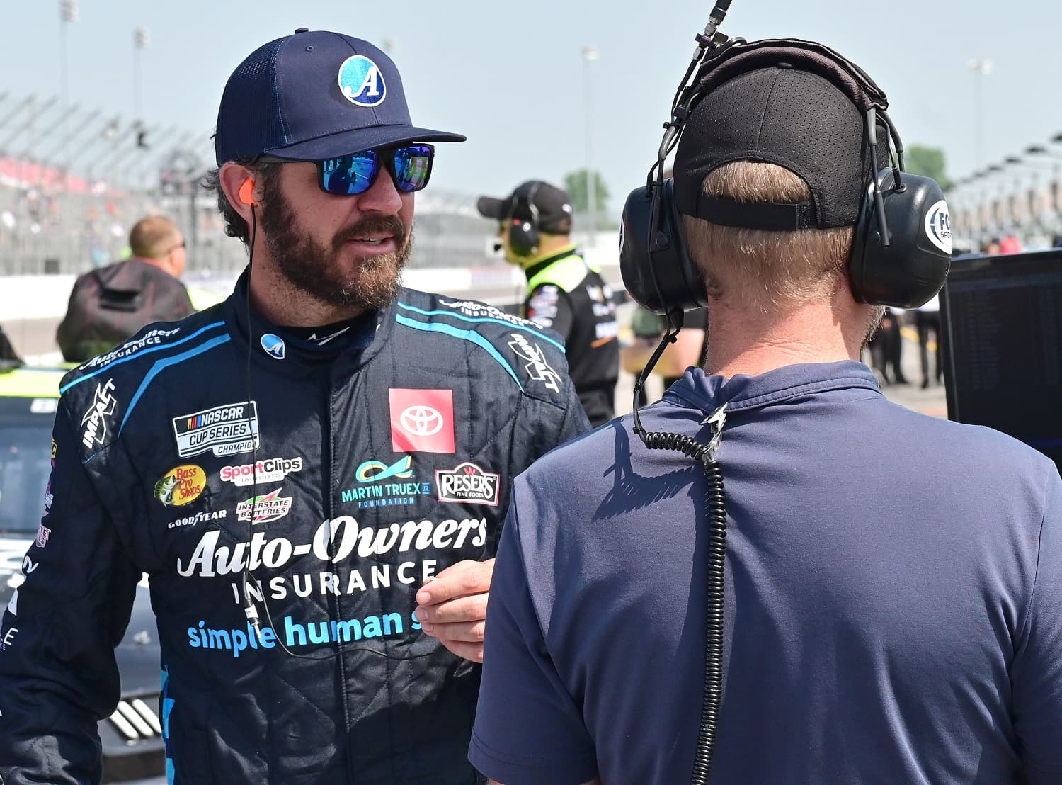 Martin Truex, Jr. before qualifying for the NASCAR Cup Series Enjoy Illinois 300 on June 3, 2023, at World Wide Technology Raceway.