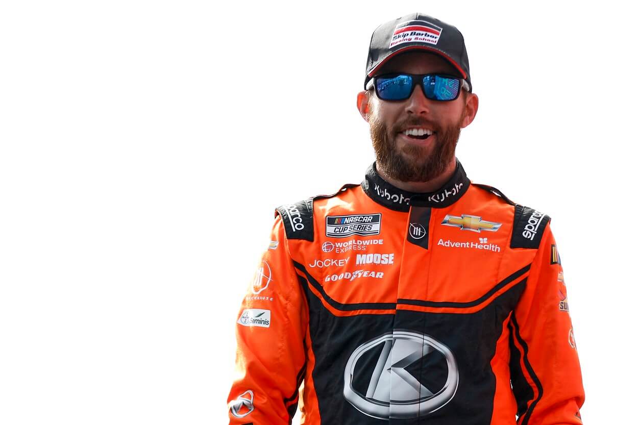 Ross Chastain, driver of the #91 Skip Barber Racing School Chevrolet, walks onstage during driver intros prior to the NASCAR Xfinity Series DoorDash 250 at Sonoma Raceway on June 10, 2023 in Sonoma, California