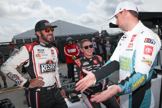 Martin Truex Jr., Christopher Bell, and Denny Hamlin talk