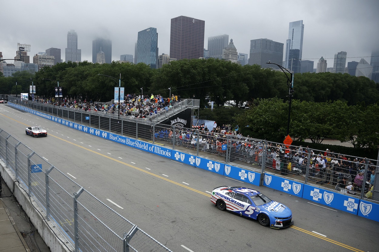 Kyle Larson in Chicago.