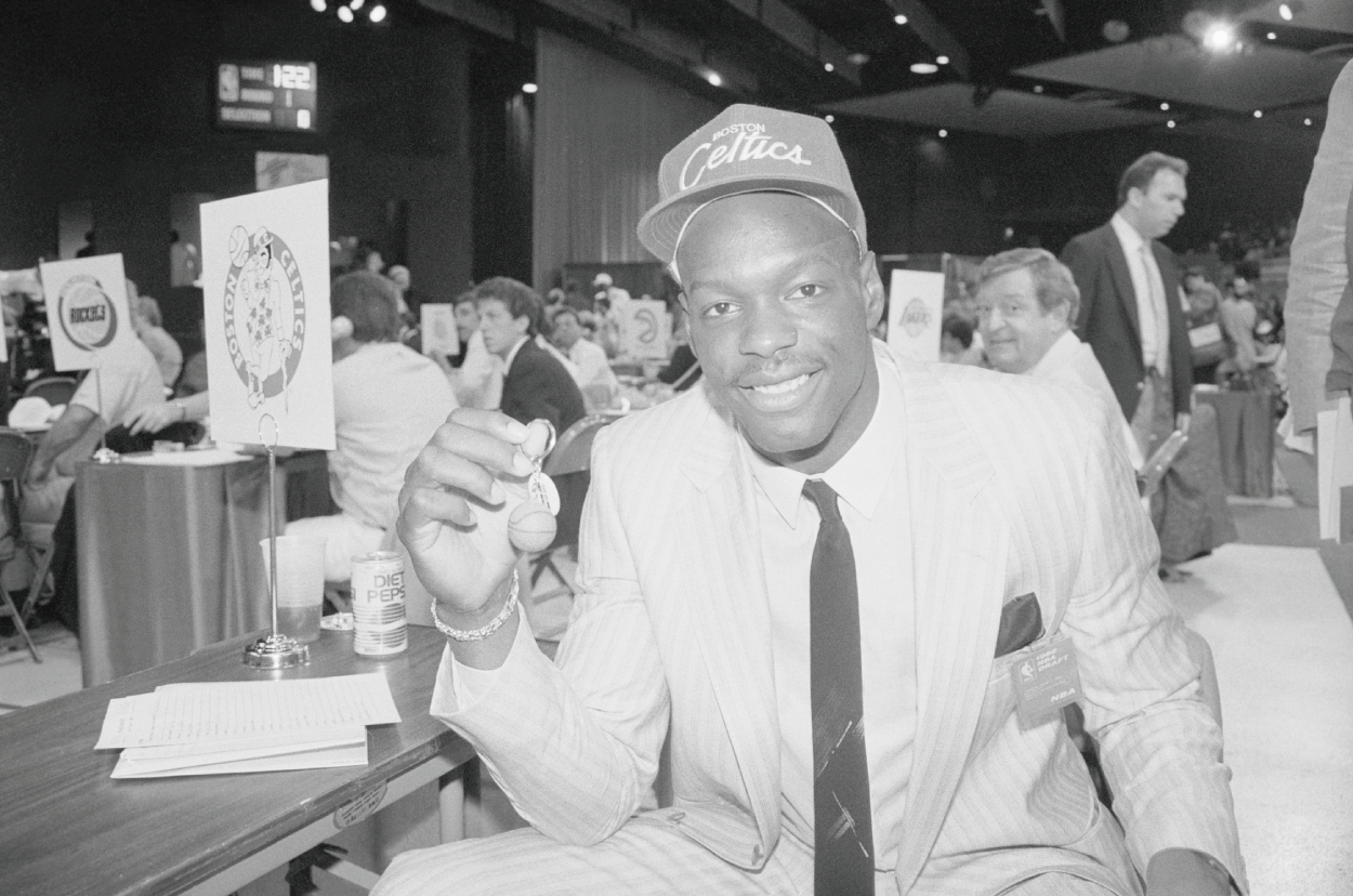 The NBA champion Boston Celtics, selecting second in the NBA draft with a pick acquired from Seattle, took high-scoring Maryland forward Len Bias.