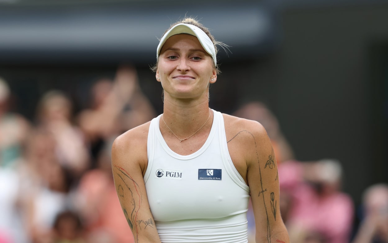 Marketa Vondrousova (CZE) during her match against Elina Svitolina (UKR).