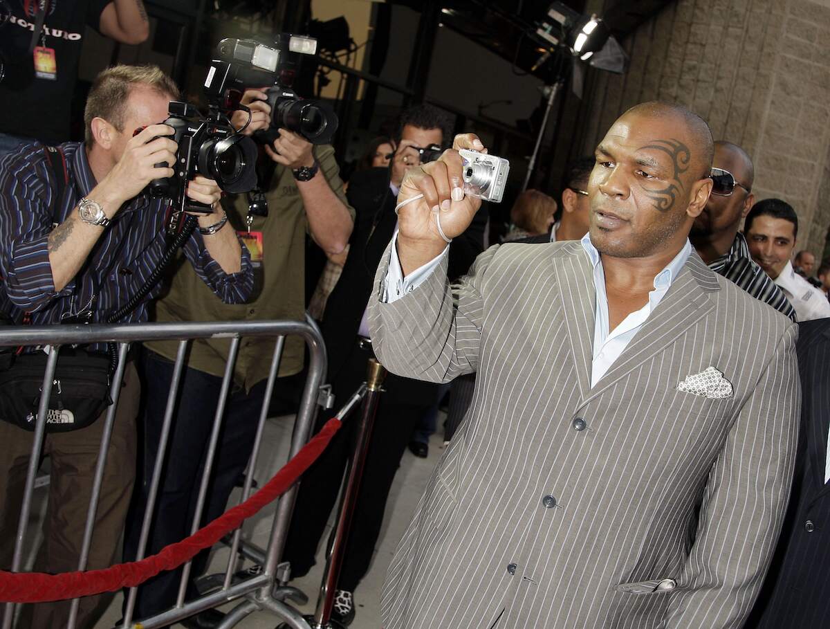 Former boxer Mike Tyson arrives at a movie premiere in 2007