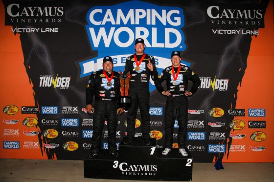 Brad Keselowski, Kyle Busch, and Ryan Newman