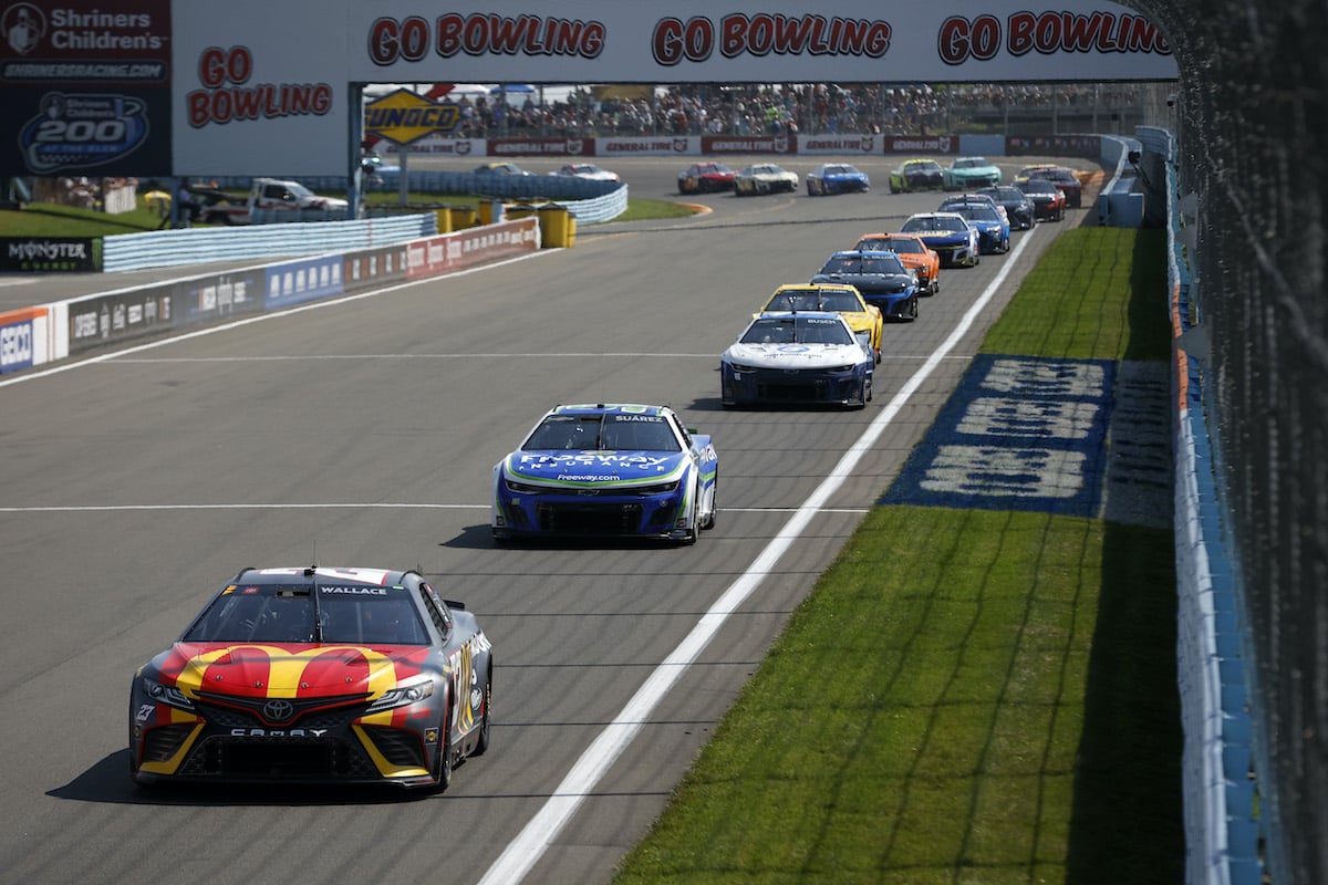 Bubba Wallace races at Watkins Glen.