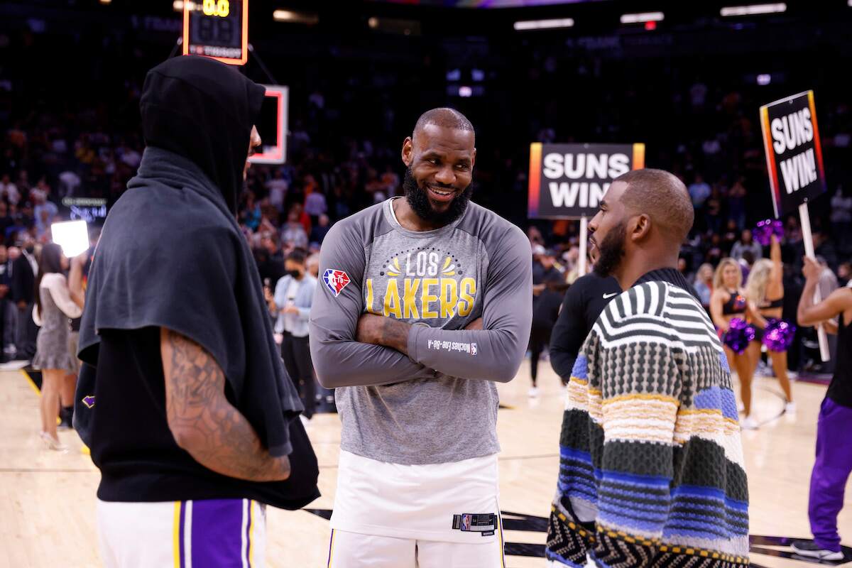 NBA players Carmelo Anthony, LeBron James, and Chris Paul