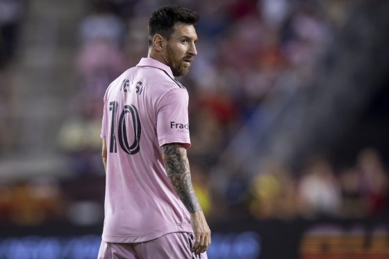 Lionel Messi of Inter Miami looks on.