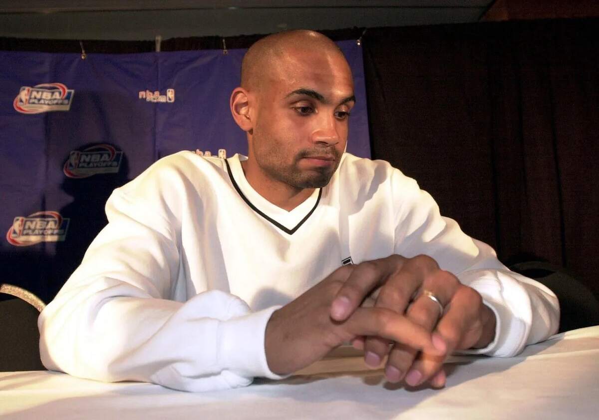 Former Detroit Pistons star Grant Hill at a media event