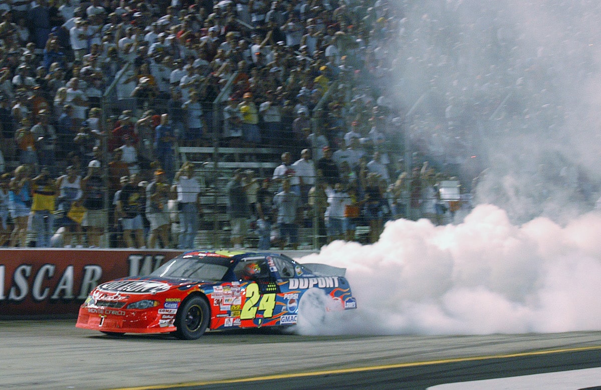 Jeff Gordon in No. 24 car at Bristol.