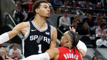 Victor Wembanyama and Dillon Brooks