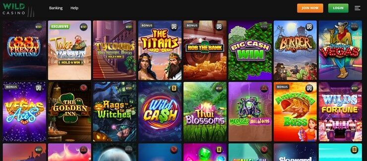 play Wild Casino games