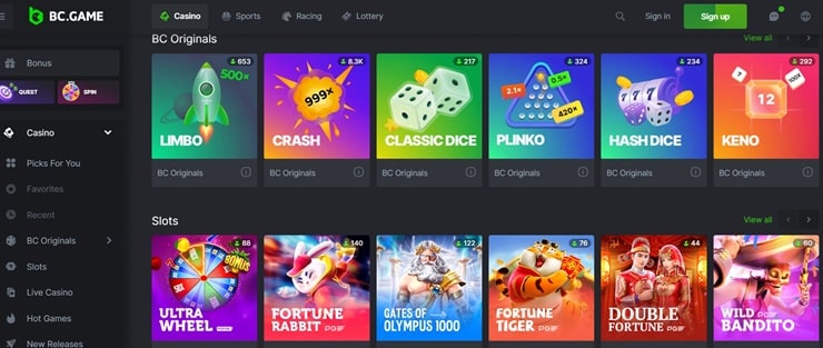 telegram casinos BC.Game no kyc casino