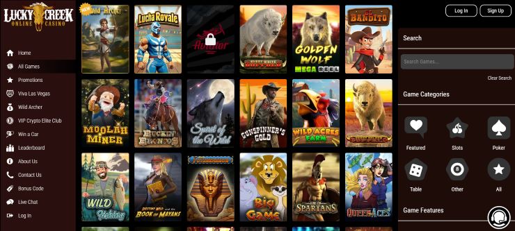 Lucky Creek Casino top rated payout casino site