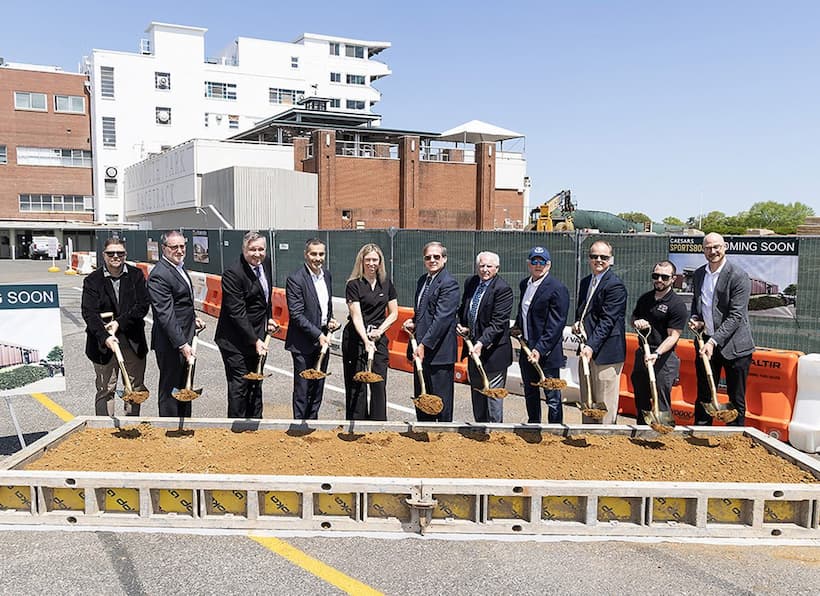 Monmouth Park in New Jersey has broken ground on a trackside Caesars Sportsbook