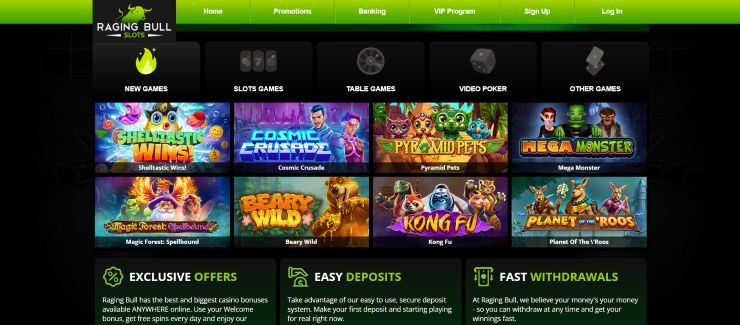 Raging Bull - offshore gambling website