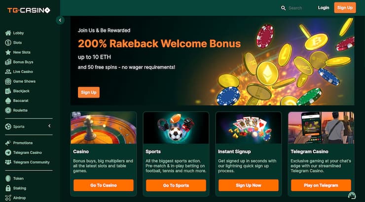 TG. Casino hoempage - The Best Bitcoin Casinos
