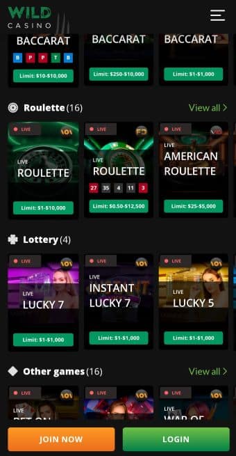 Wild Casino Step 4 Look for Roulette Games