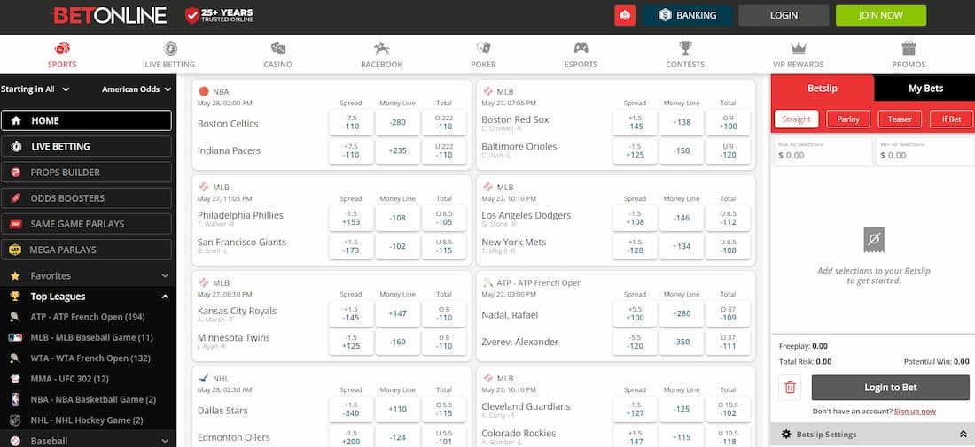 BetOnline - one of the best California sportsbooks