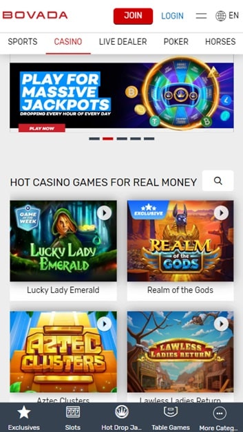 Bovada - best slot app site