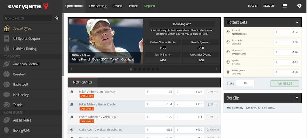 Everygame - trusted sports betting site in Florida