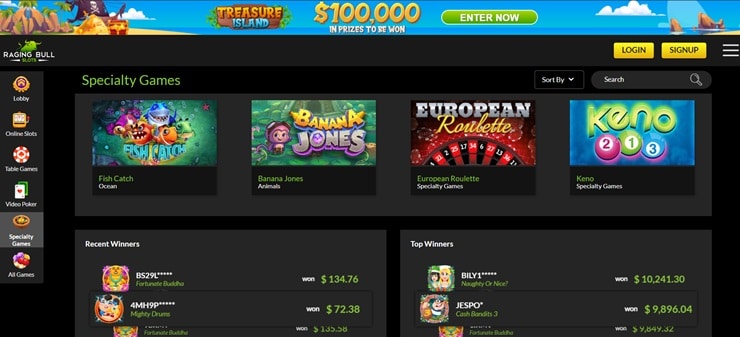 Raging Bull fish games gambling