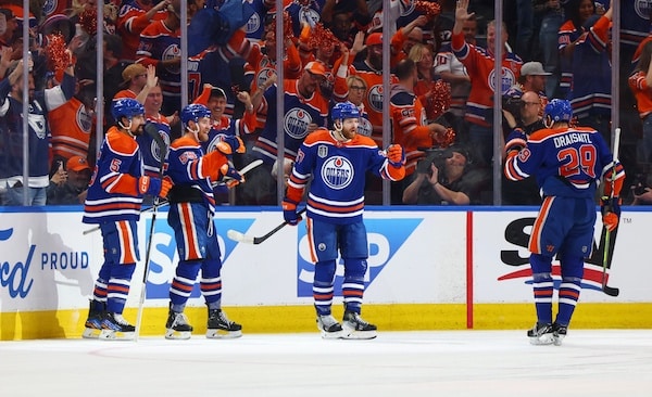 Edmonton Oilers left wing Warren Foegele (37)