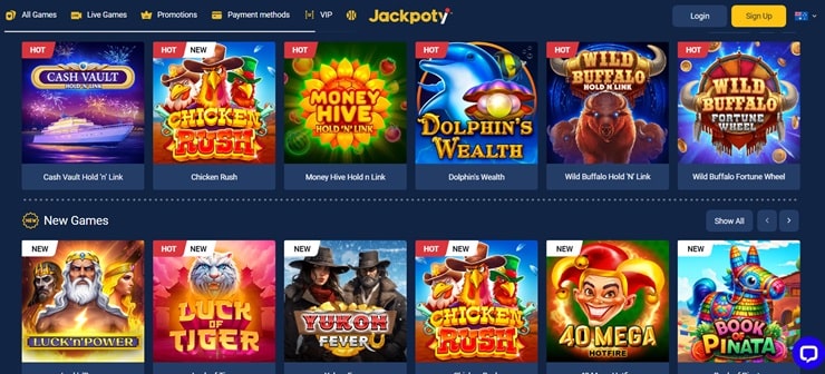 Jackpoty casino games
