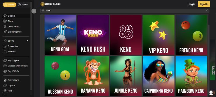 Lucky Block - top Tether casino with no verification required