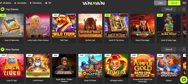 WinaWin Casino - top rated New Zealand online casino with Poli Pay