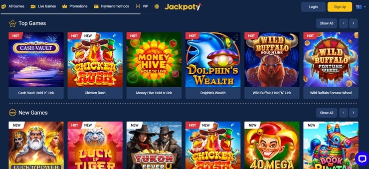 Jackpoty - the best online casino in Australia