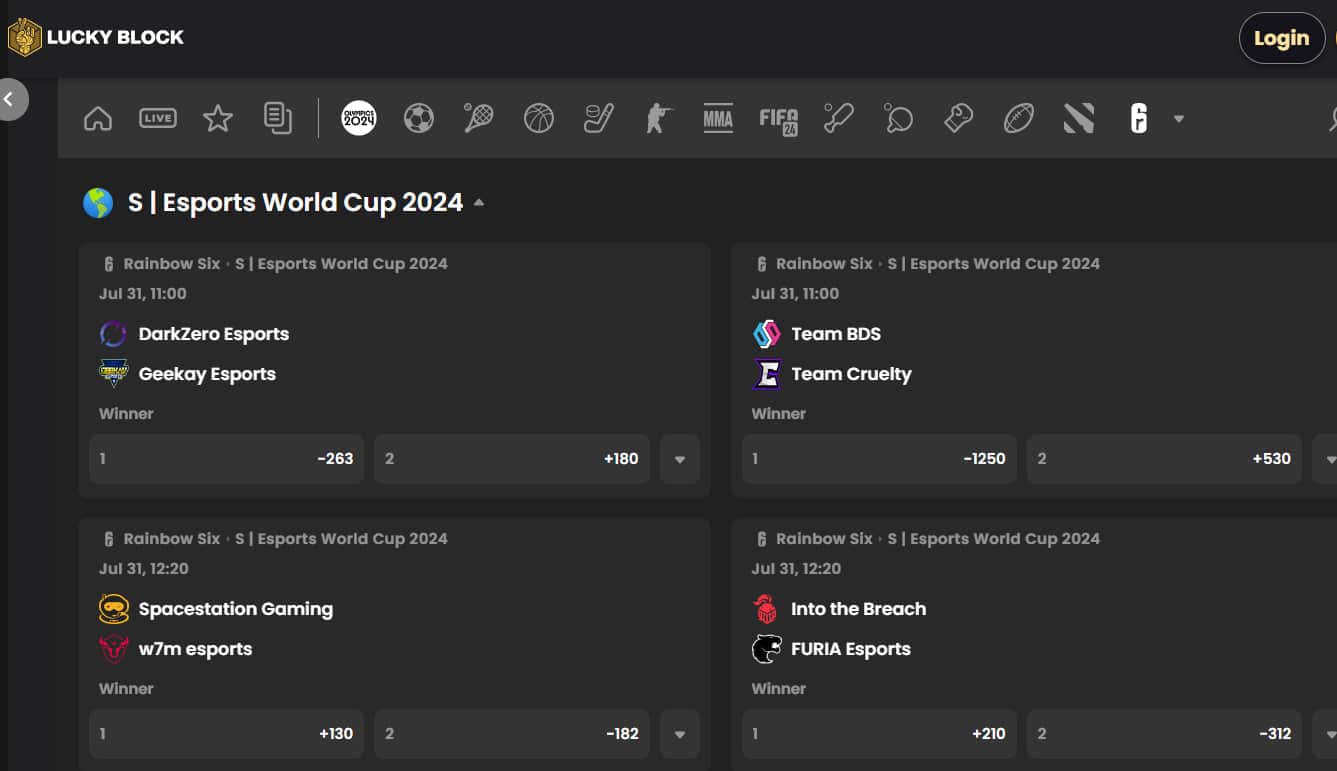 Lucky Block - one of the best sites for crypto esports betting