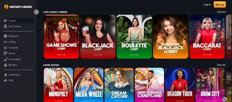Instant Casino Live Dealer Games