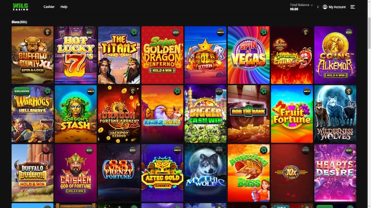 Wild Casino Slots Selection