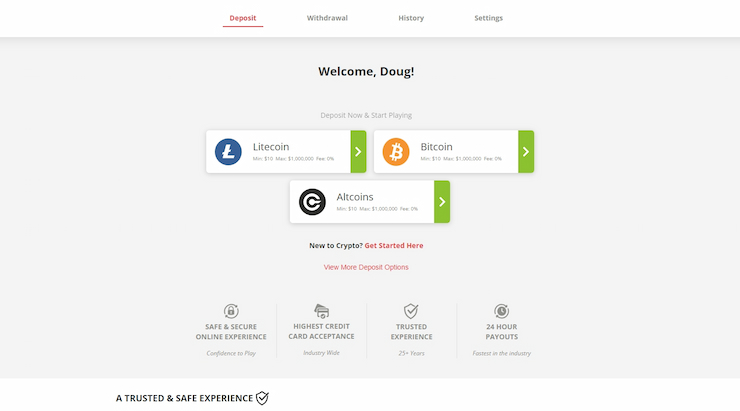 BetOnline banking methods